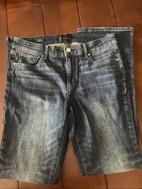 White House Black Market Women's Straight Leg Blue Denim Jeans